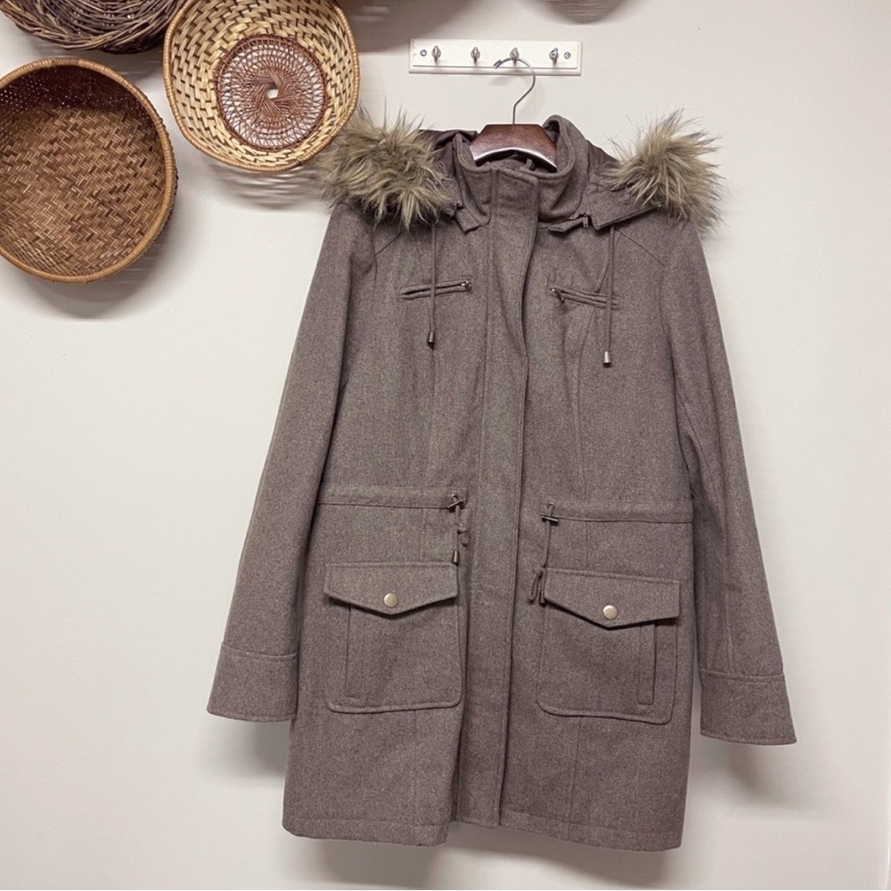 NY&Co Fuzzy Hooded Coat